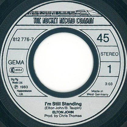 Elton John : I'm Still Standing (7", Single)
