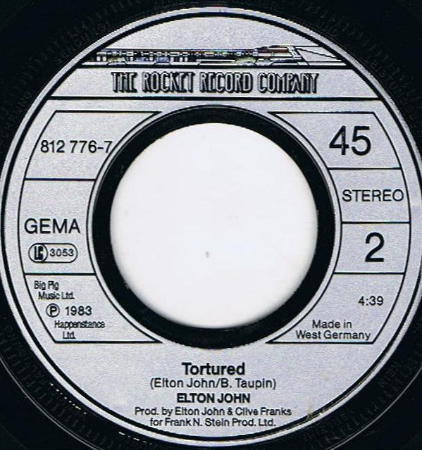 Elton John : I'm Still Standing (7", Single)