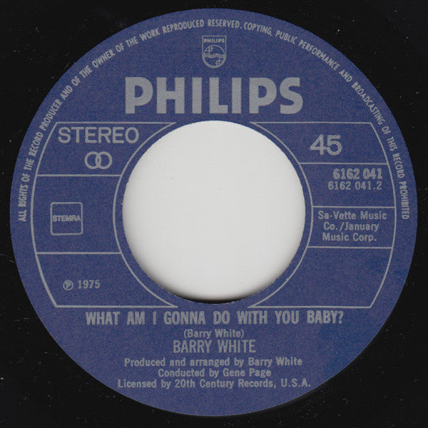 Barry White : What Am I Gonna Do With You? (7", Single)