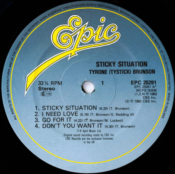 Tyrone Brunson : Sticky Situation (LP, Album)