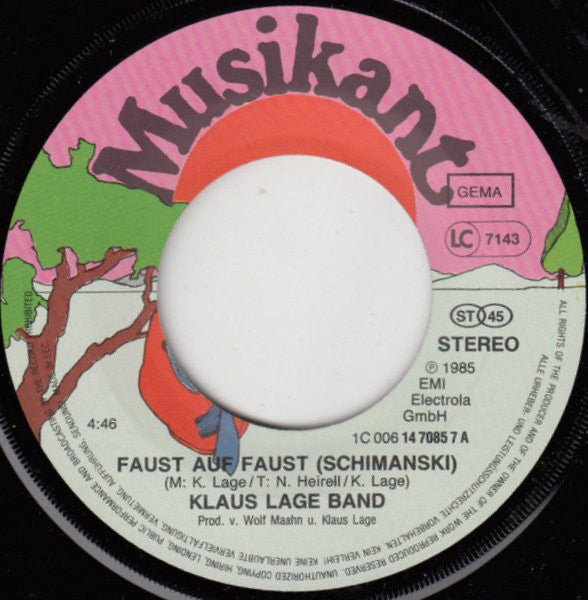 Klaus Lage Band : Faust Auf Faust (Schimanski) (7", Single)