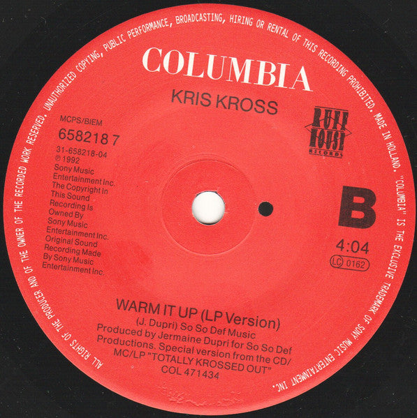 Kris Kross : Warm It Up (7", Single)