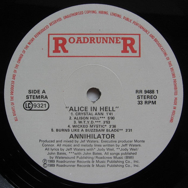 Annihilator (2) : Alice In Hell (LP, Album)