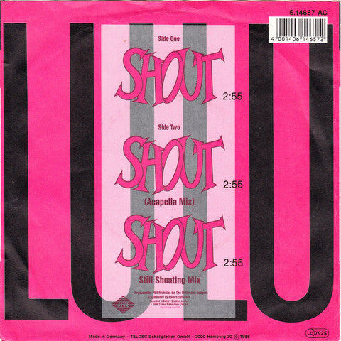 Lulu : Shout (7", Single)