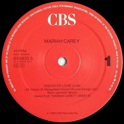Mariah Carey : Vision Of Love (12", Maxi)
