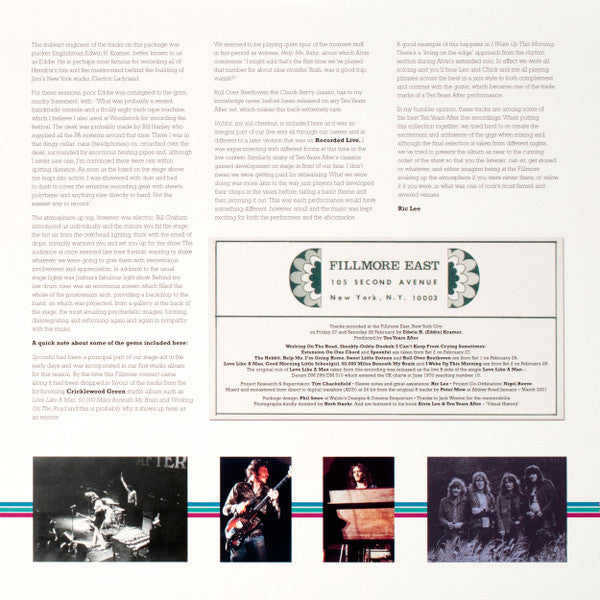 Ten Years After : Live At The Fillmore East 1970 (3xLP, Album, RE, RM)