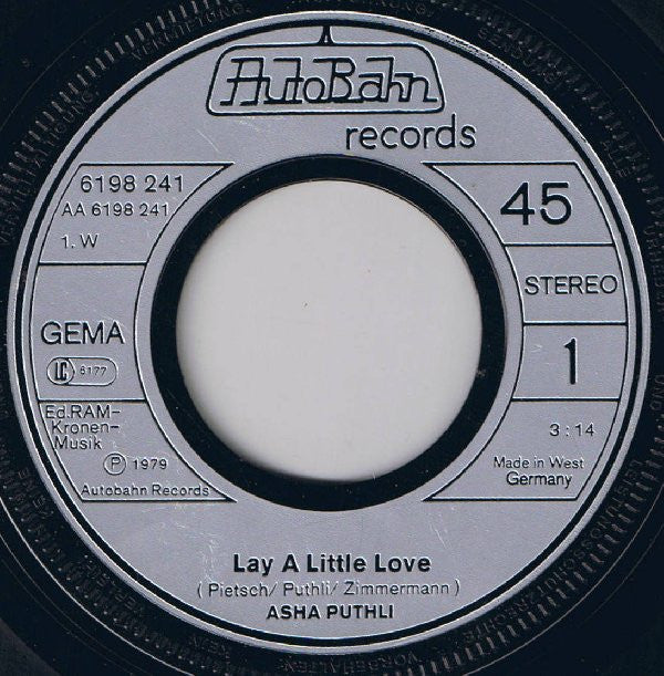 Asha Puthli : Lay A Little Love (7", Single)