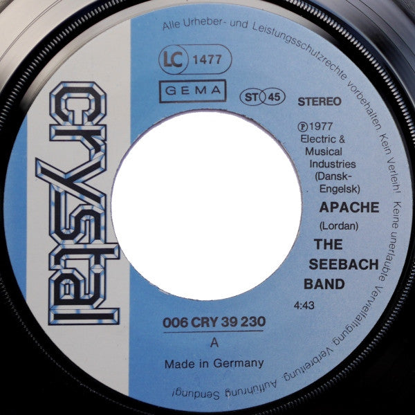 The Seebach Band : Apache (7", Single)