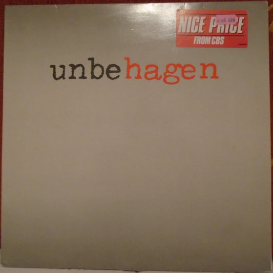 Nina Hagen Band : Unbehagen (LP, Album, RE)