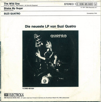 Suzi Quatro : The Wild One (7", Single)