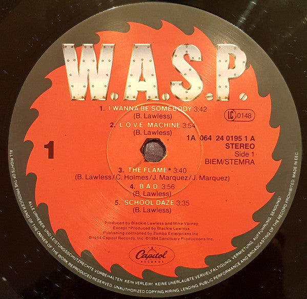WASP* : WASP (LP, Album)