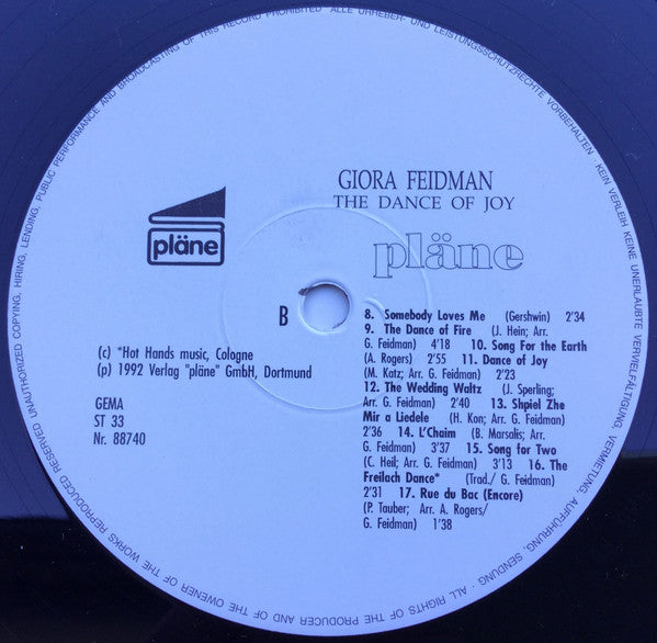 Giora Feidman : The Dance Of Joy (LP)