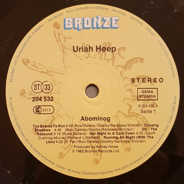 Uriah Heep : Abominog (LP, Album, RP)