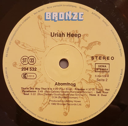 Uriah Heep : Abominog (LP, Album, RP)