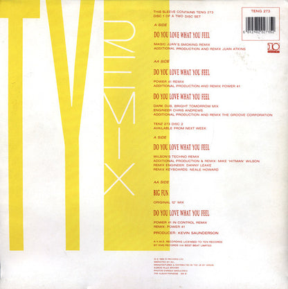 Inner City : Do You Love What You Feel (12", Ltd, Num, Gat)