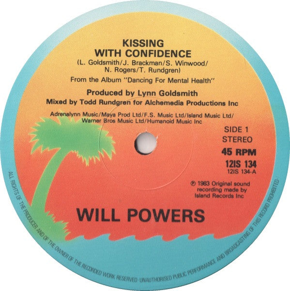 Will Powers : Kissing With Confidence (12", Single)