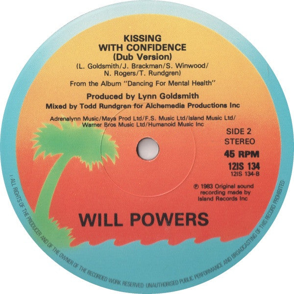 Will Powers : Kissing With Confidence (12", Single)