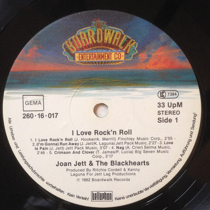Joan Jett & The Blackhearts : I Love Rock'n Roll (LP, Album)