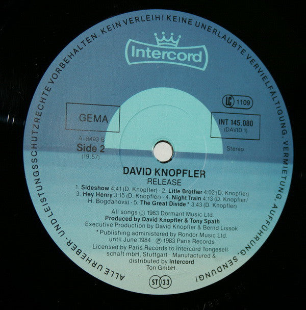 David Knopfler : Release (LP, Album, Gat)