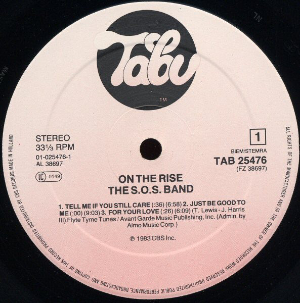 The S.O.S. Band : On The Rise (LP, Album)