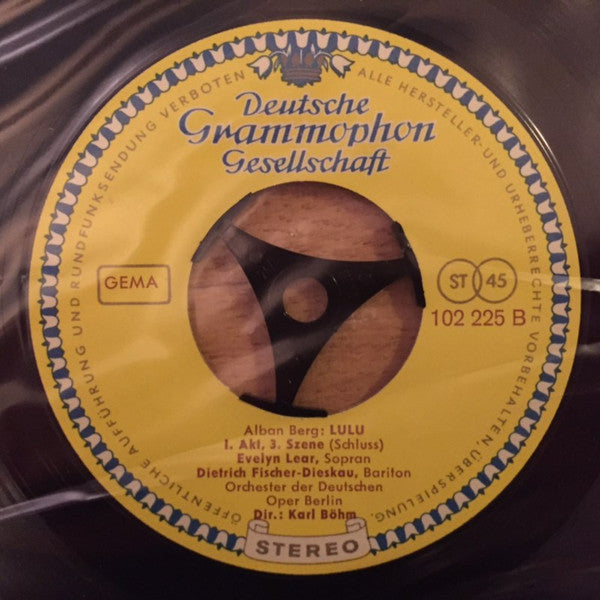 Alban Berg, Evelyn Lear, Dietrich Fischer-Dieskau, Karl Böhm (Cond.), Walter Bachauer (Interviews), Orchester Der Deutschen Oper Berlin : Lear ist Lulu (7", Single, Promo)