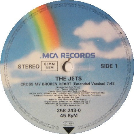 The Jets : Cross My Broken Heart (Extended Version) (12")