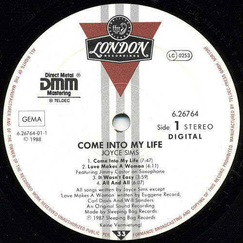 Joyce Sims : Come Into My Life (LP, Album)