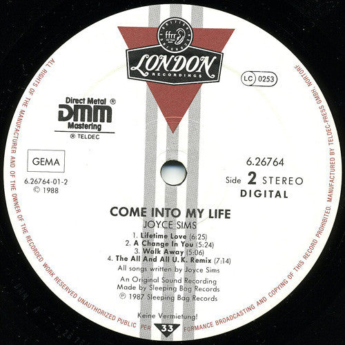 Joyce Sims : Come Into My Life (LP, Album)