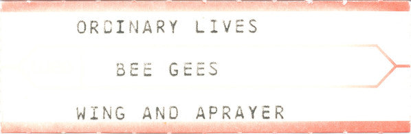 Bee Gees : Ordinary Lives (7", Single)