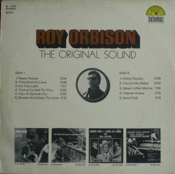 Roy Orbison : The Original Sound (LP, Album, Mono, RE)