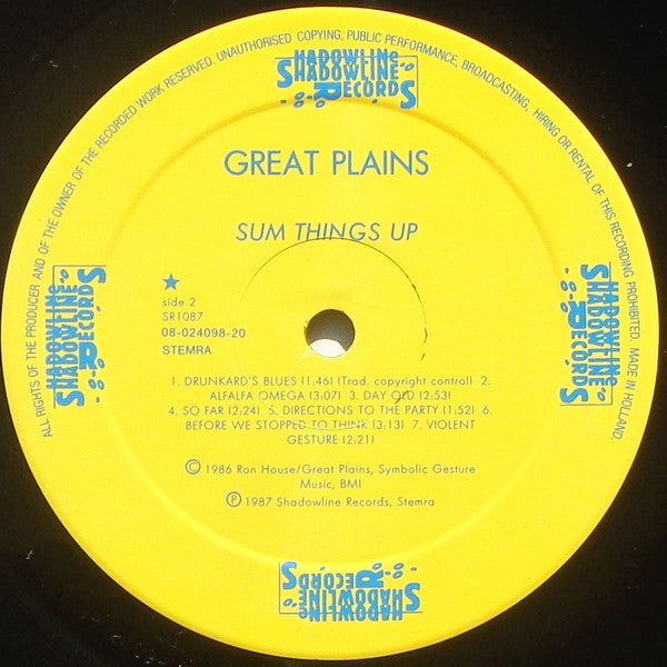 Great Plains : Sum Things Up (LP, Album)