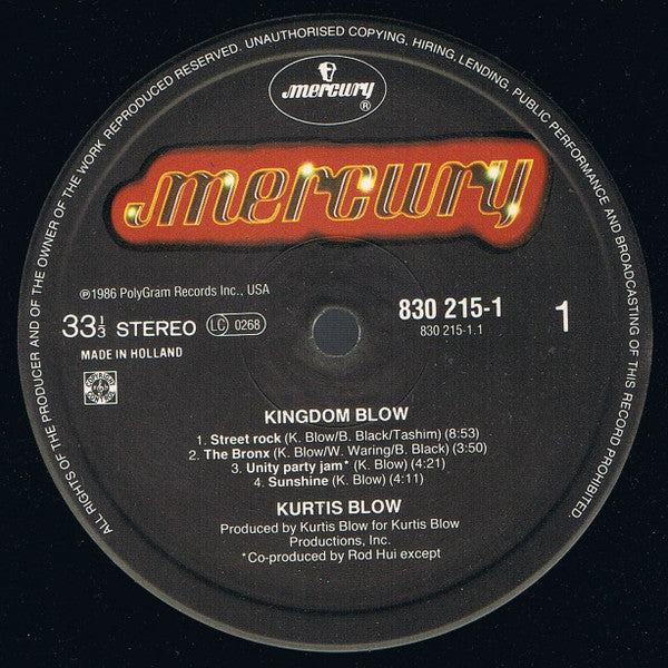 Kurtis Blow : Kingdom Blow (LP, Album)