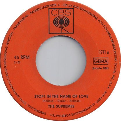 The Supremes : Stop! In The Name Of Love (7", Single)