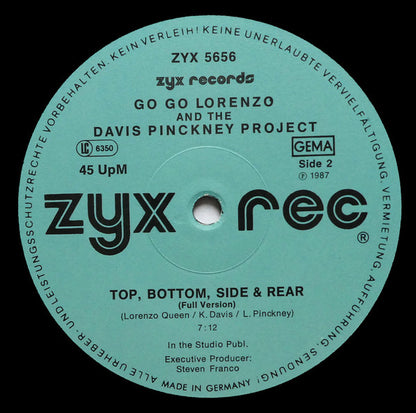 Go Go Lorenzo And The Davis Pinckney Project* : Top, Bottom, Side & Rear (12")