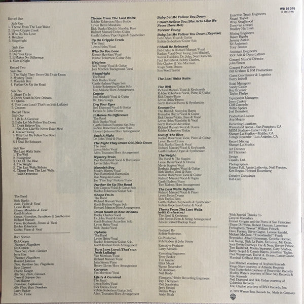 The Band : The Last Waltz (3xLP, Album)