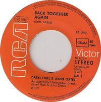 Daryl Hall & John Oates : Back Together Again (7", Single)