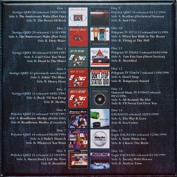 Status Quo : The Vinyl Singles Collection 1990 - 1999 (16x7", Single, Ltd + Box, Comp)