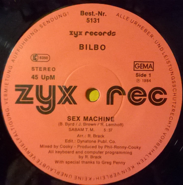 Bilbo : Sex Machine (Remix) (12")