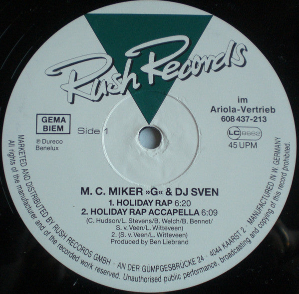 M.C.Miker"G" & Deejay Sven* : Holiday Rap (12")