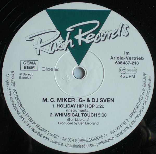 M.C.Miker"G" & Deejay Sven* : Holiday Rap (12")