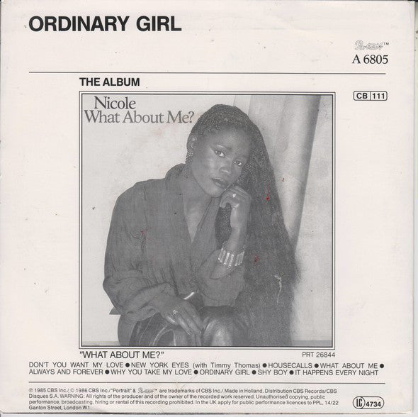 Nicole McCloud* With Timmy Thomas : New York Eyes (7", Single)