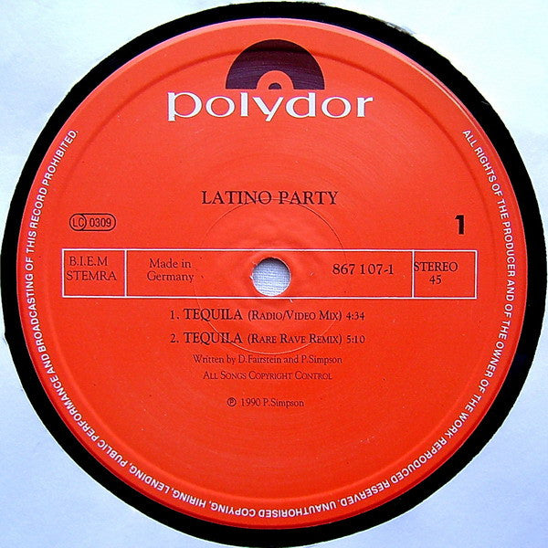 Latino Party : Tequila (12")