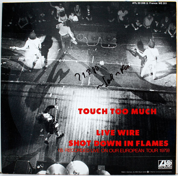AC/DC : Touch Too Much (12", Maxi, Ltd)