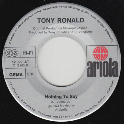 Tony Ronald : Lady Banana (7", Single, Promo)