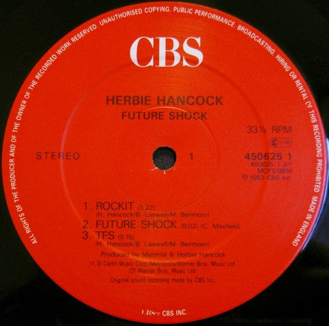 Herbie Hancock : Future Shock (LP, Album, RE)