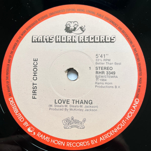 First Choice : Love Thang (12")