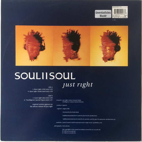 Soul II Soul : Just Right (12")