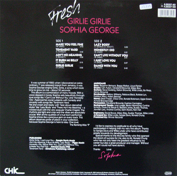 Sophia George : Fresh (LP, Album)
