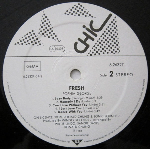 Sophia George : Fresh (LP, Album)
