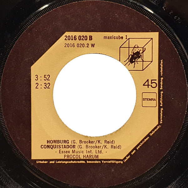Procol Harum : A Whiter Shade Of Pale / Homburg / Conquistador (7", Maxi, Lar)